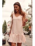 Gestreiftes Sommerkleid mit Puderschnürung PR3203 – Online-Shop – Boutique